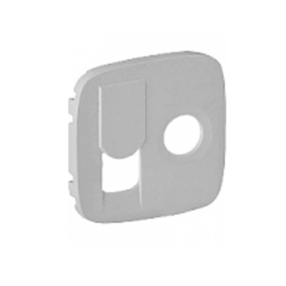 Лицевая панель розетки TV-RJ45, Valena Allure, цвет алюминий
