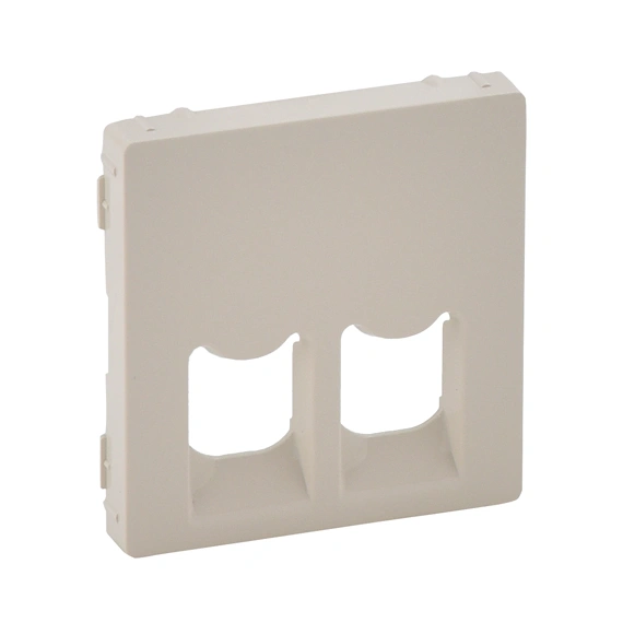 Лицьова панель для розетки RJ45+RJ11, Valena Life, колір слонова кістка