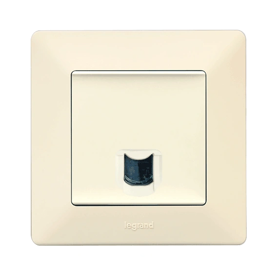 Розетка PC-1 компьютерная RJ45 UTP 5cat., Valena Life, цвет слоновая кость