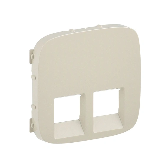 Лицевая панель для розетки 2x RJ45, Valena Allure, цвет слоновая кость