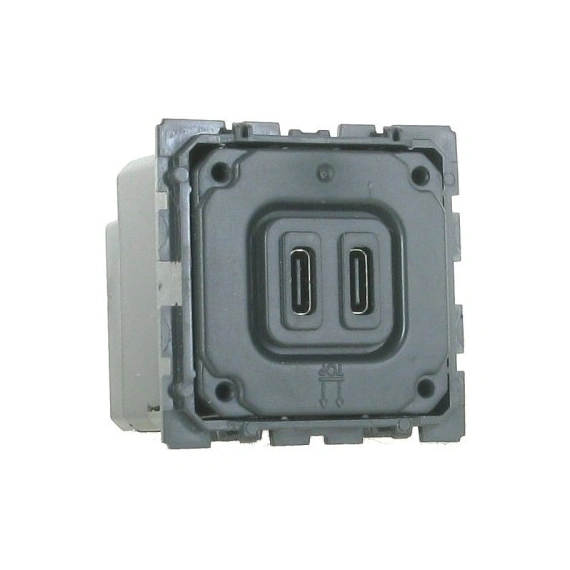 Розетка з двома USB-роз'ємами тип C + тип C 240V/5V 3000мА Legrand Celiane 67466