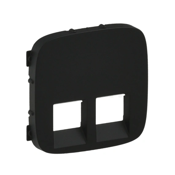 Лицьова панель для розетки 2x RJ45, Valena Allure, колір антрацит