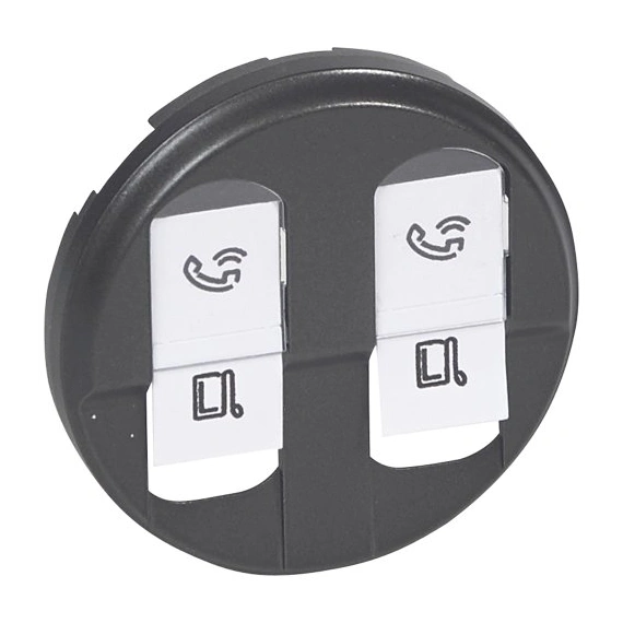 Накладка комп'ютерної розетки 2хRJ45 Legrand Celiane 67952 графіт