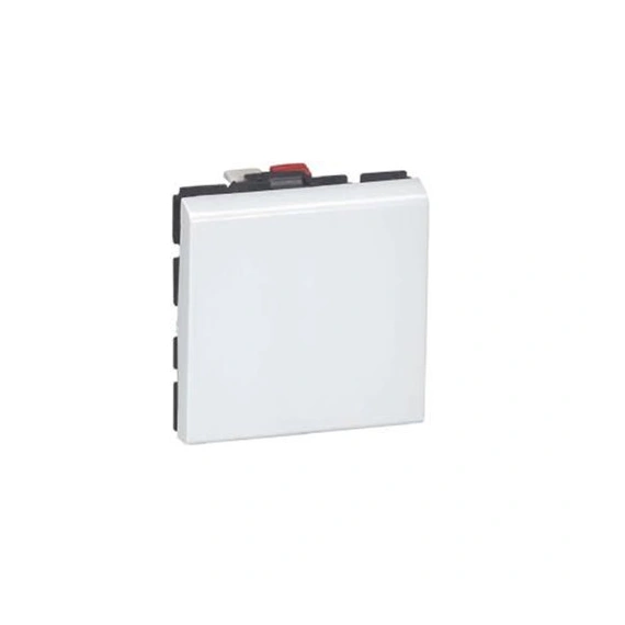 Вимикач кнопковий EASYLED 2 модуля 6А 250В антибактеріальний MOSAIC NEW 078715L колір білий