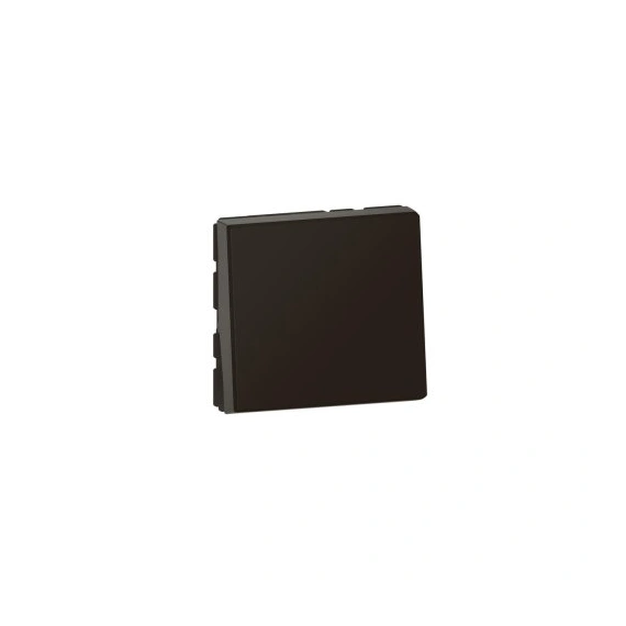 Вимикач кнопковий EASYLED 2 модулі 6А 250В MOSAIC NEW 079140L колір чорний матовий