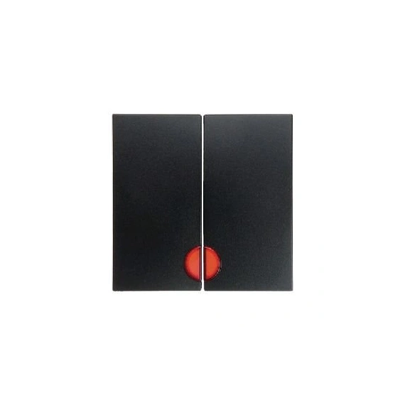 Клавиша выключателя с подсветкой 2-я Berker для коллекций S.1/B.3/B.7 GLAS, цвет «антрацит, матовый», 16271606