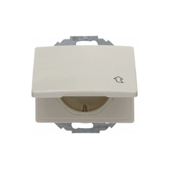 Розетка із з/к із кришкою із захистом від дітей, біла, 16А/250В ARSYS, 47470002