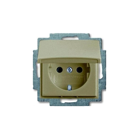 Розетка с заземлением IP44 Basic 55 шампань 20 EUCKD-93-507