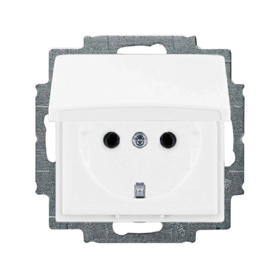 Розетка із заземленням з кришкою IP44 Basic 55 білий 20 EUCKD-94-507