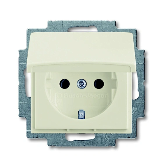 Розетка с заземлением IP44 Abb Basic55 цвет белый.