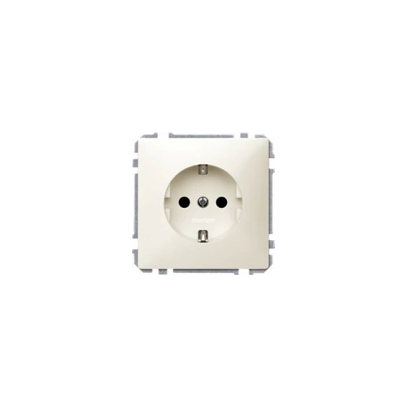 Розетка с ж/к и защитными шторками Merten SD MTN2300-4044 Бежевый