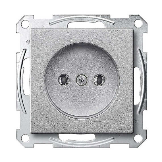 Розетка без ж/к винтовой зажим Merten SM MTN2001-0460 алюминий