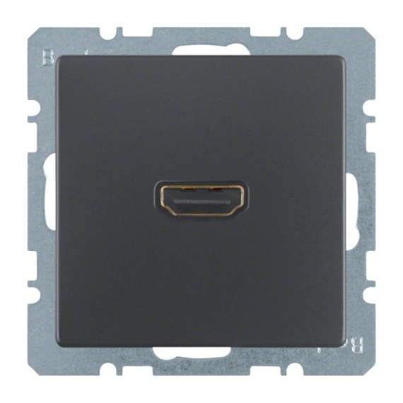 HDMI-розетка, підключення ззаду під кутом 90 град., антрацит, Q.1/Q.3/Q7 3315436086