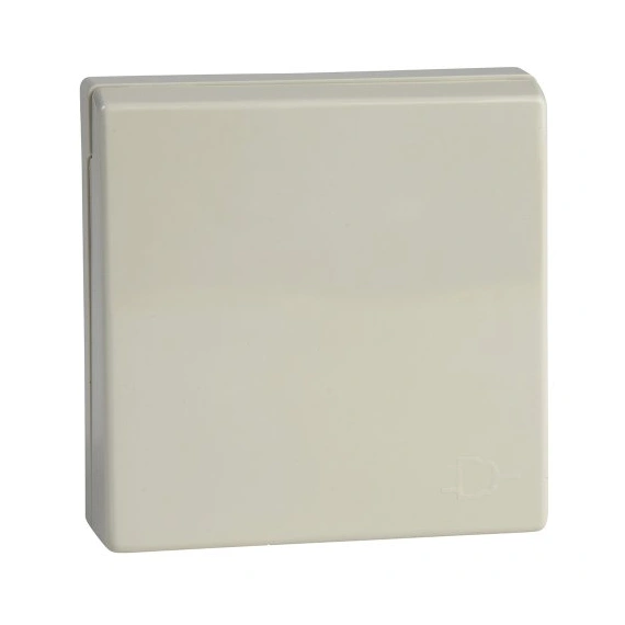 Накладка розетки із з/к, шторками та кришкою Merten SM MTN2340-0344 бежевий глянець