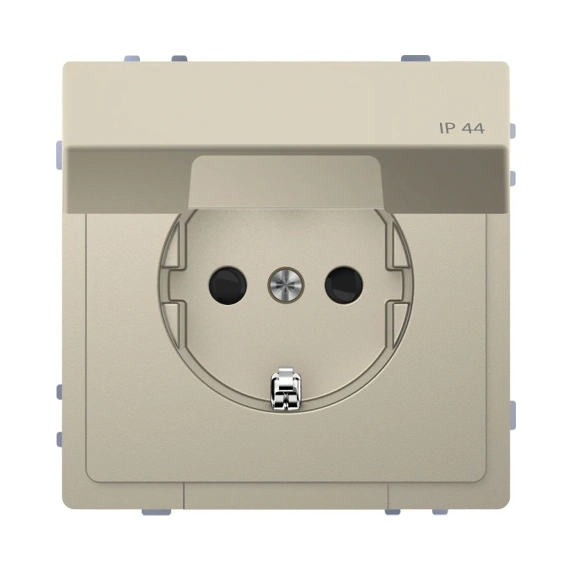 Розетка с/к и крышкой D-Life IP44 «Сахара»