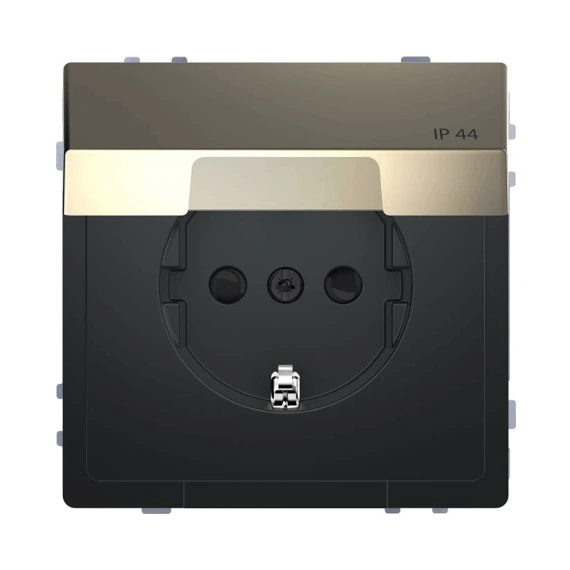 Розетка с крышкой D-Life IP44 «Никель»