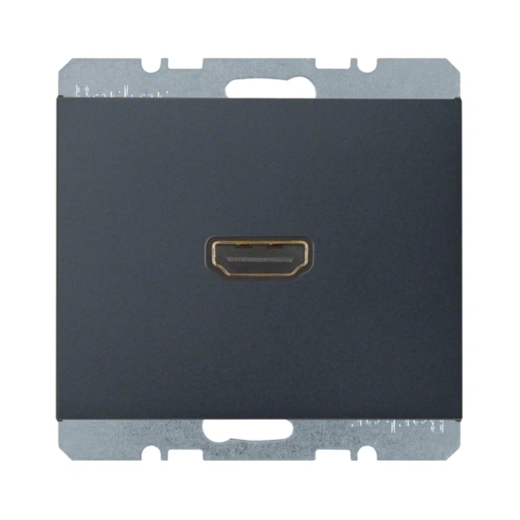 HDMI-розетка, подключение сзади под углом 90 град., антрацит, «K.1» 3315437006