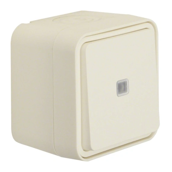 Перемикач із підсвічуванням IP55, полярно-білий, 10АX/250В W.1