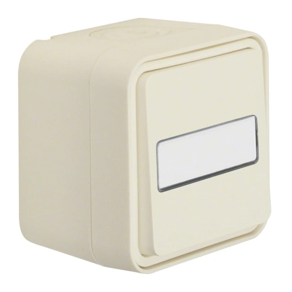 Перемикач, поле д/напису, IP55, полярно-білий, 10АX/250В W.1