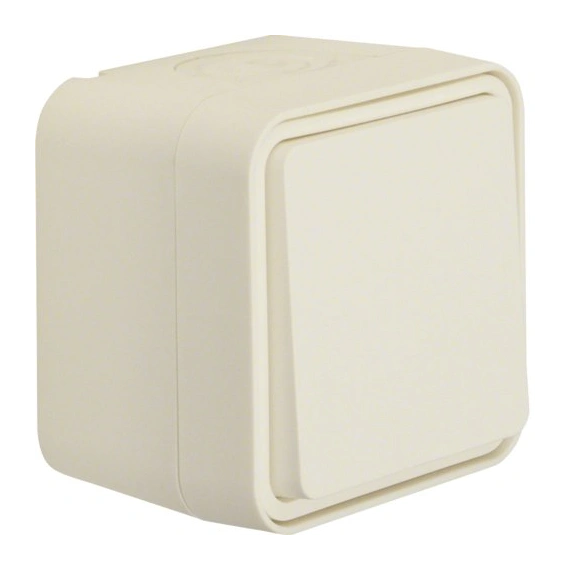 Выключатель крестовый IP55, полярно белый, 10АX/250В W.1