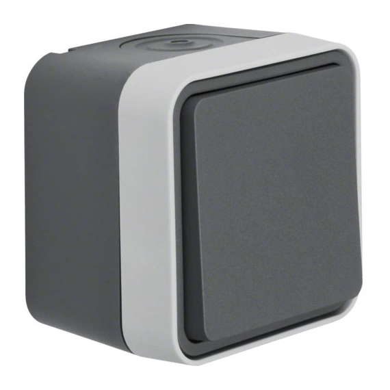 Вимикач хрестовий IP55, сірий, 10АX/250В W.1