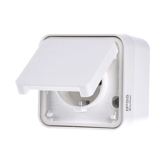 Розетка із з/к IP55, полярно білий, 16А/250В W.1