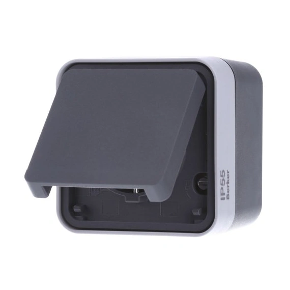 Розетка із з/к IP55, сірий, 16А/250В W.1