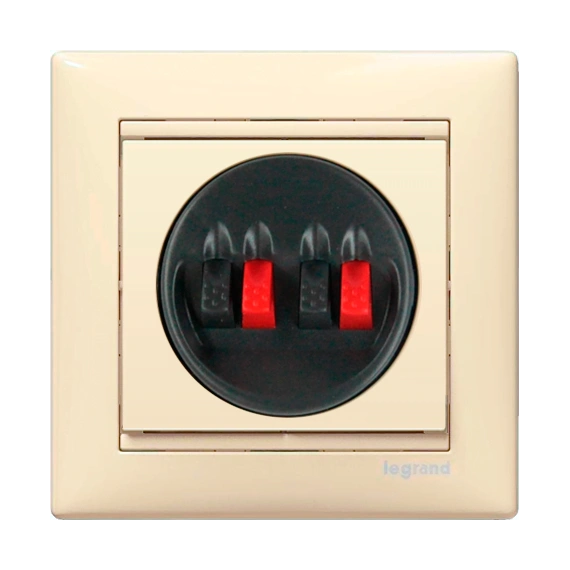 Розетка двойная для колонок Legrand Valena 774324, цвет слоновая кость
