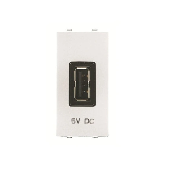 Розетка USB 1-мод. Abb Zenit, колір білий