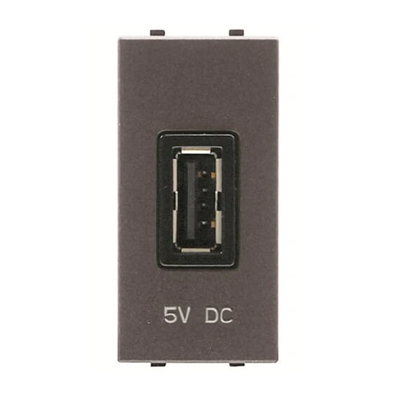 Розетка USB 1-мод. Abb Zenit, цвет графит