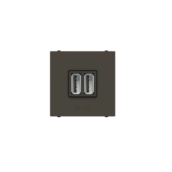 Розетка USB 2-мод. Abb Zenit, колір графіт