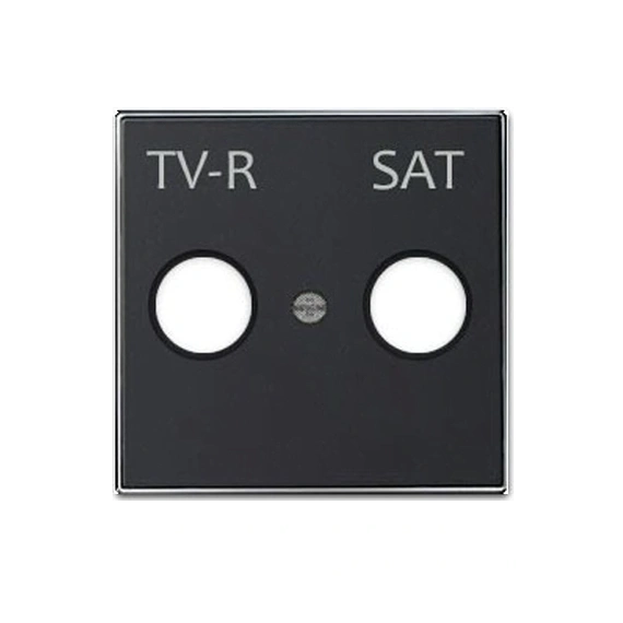 Панель телевизионной розетки TV-R/SAT, Sky Niessen, цвет черный бархат