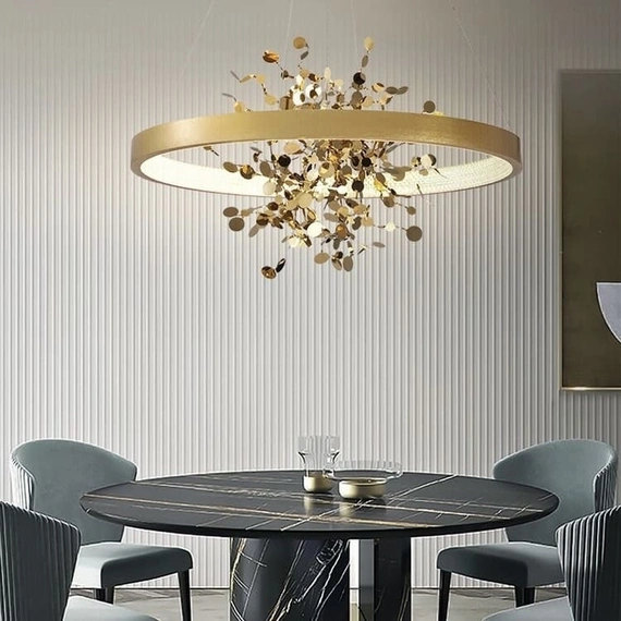 Люстра STELLA 91524009 Діаметр: 60см. Колір корпусу: Золотий