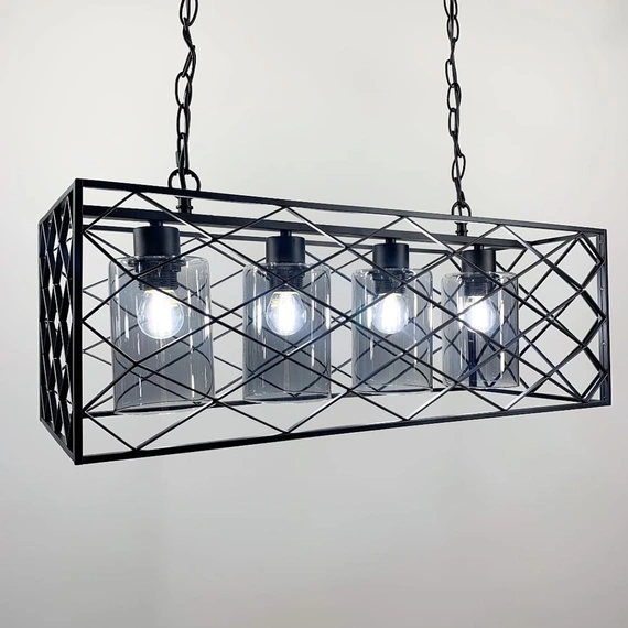 Люстра SAVOY 49914798 Колір плафону: Янтарний Колір корпусу: Чорний