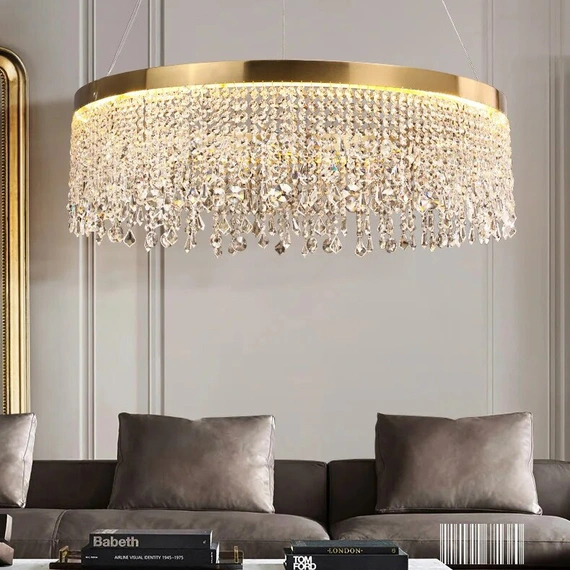 Люстра BISHOP 50589565 Діаметр: 40см Колір корпусу: Золотий