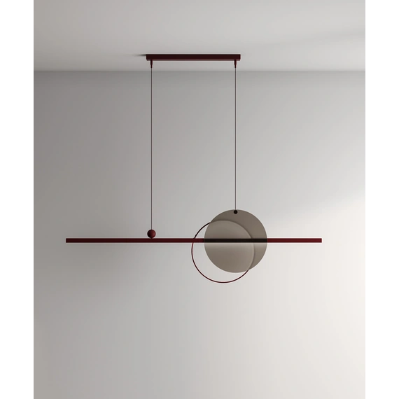 Подвесной светильник Mid glass 1200-Cherry-RAL 3005