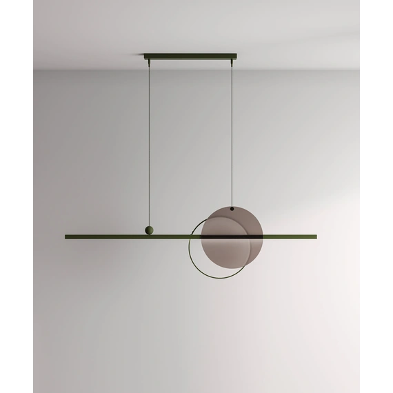 Подвесной светильник Mid glass 1200-Forest-RAL 6003