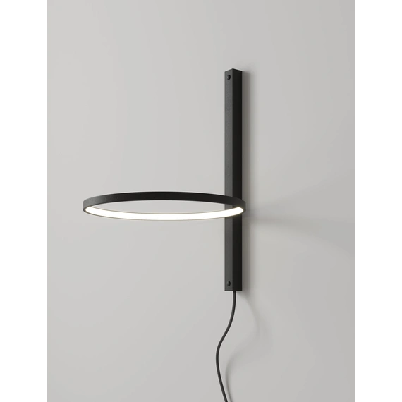 Бра Ring B with cord-Black-RAL 9005