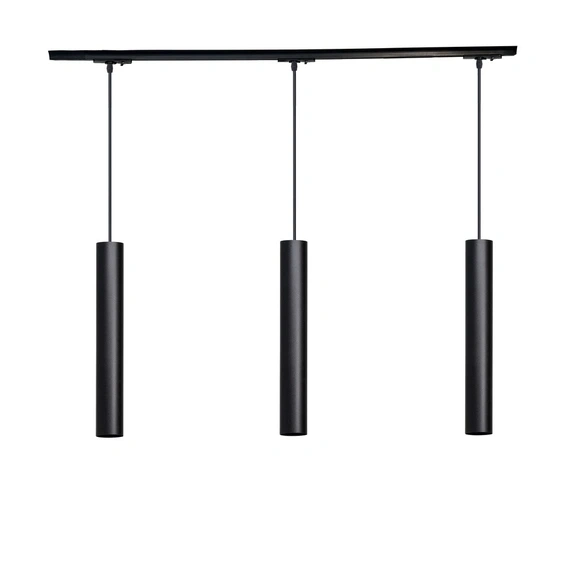 Трековий світильник на три плафони підвісний Track-3 Chime GU10 TP57-400-1000-3 Black Atmolight