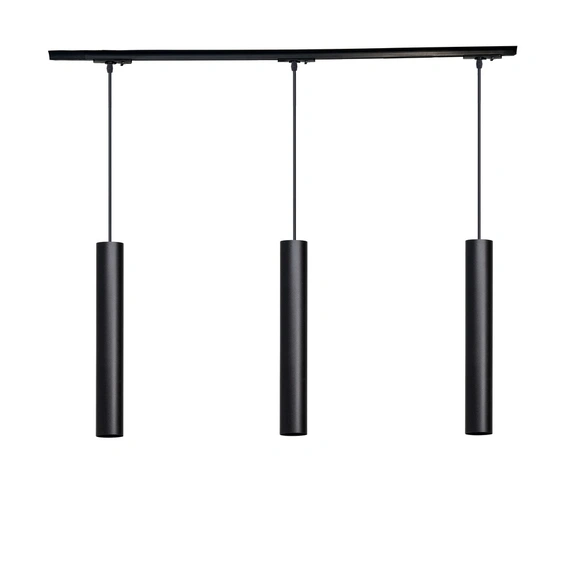 Трековий світильник на три плафони підвісний Track-3 Chime GU10 TP57-400-1000-3 Black Atmolight