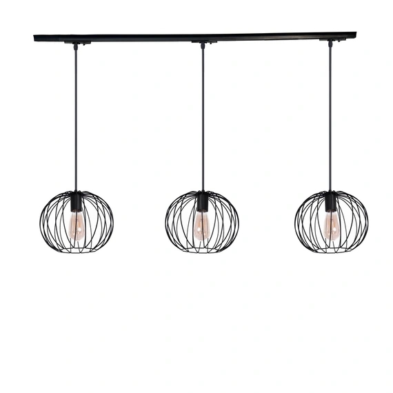 Трековий світильник на три плафони підвісний Track-3 Globe TP270-1000-3 Black Atmolight