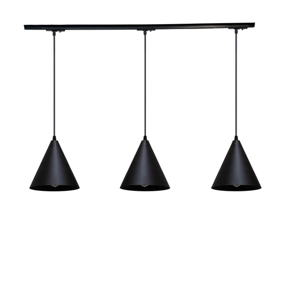 Трековий світильник на три плафони підвісний Track-3 Mont TP180-1000-3 Black Atmolight