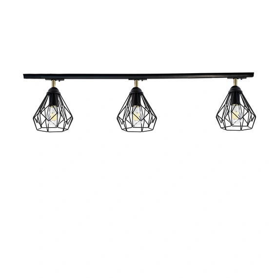 Трековий світильник на три плафони стельовий Track-3 Bevel TL165-1000-3 Black Atmolight
