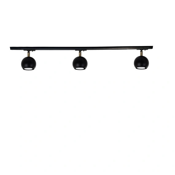Трековий світильник на три плафони стельовий Track-3 Bowl GU10 TL90-1000-3 Black Atmolight