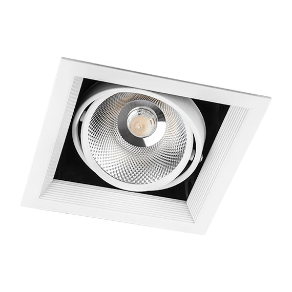 Карданний світильник Feron AL211 LED 30W біла рамка 29779