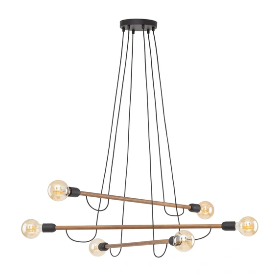 Підвісний світильник TK-Lighting HELIX WOOD ORZECH 6 4950