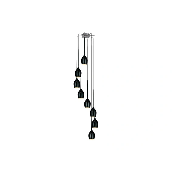 Подвесной светильник Azzardo MD1288A-8BL IZZA 8 pendant black (AZ0159)