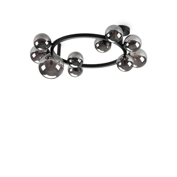 Стельова люстра PERLAGE 10 BK/SM Ideal Lux 309286