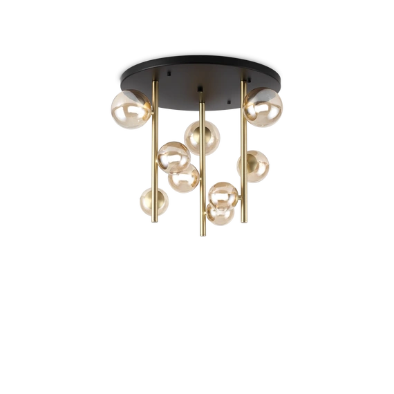 Стельова люстра PERLAGE 9 BK/AM Ideal Lux 328409