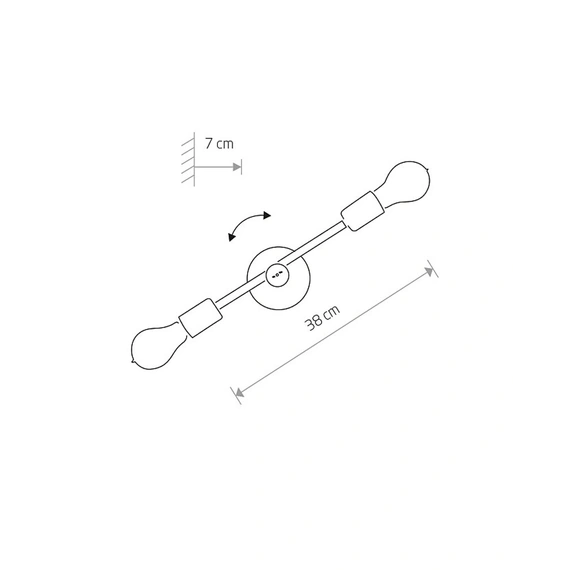 Бра Nowodvorski 6267 Sticks E27 2x60W IP20 Bl
